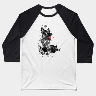 German Shepherd and cat Baseball T-Shirt